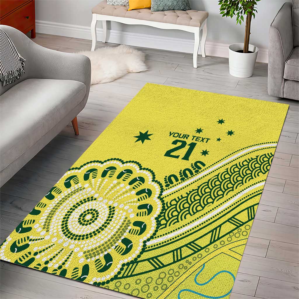 Custom Cricket Aussie Pride Area Rug Aboriginal Dot Art Cricket - Vibe Hoodie