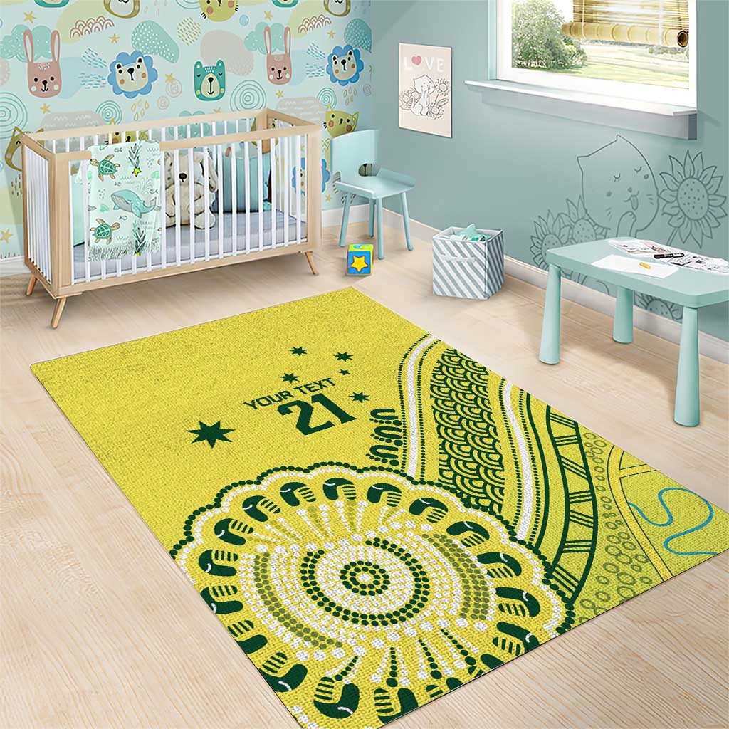 Custom Cricket Aussie Pride Area Rug Aboriginal Dot Art Cricket - Vibe Hoodie