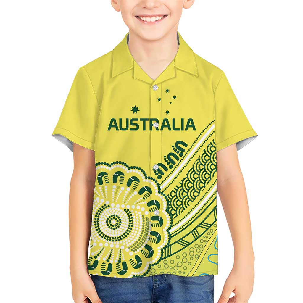 Custom Cricket Aussie Pride Hawaiian Shirt Aboriginal Dot Art Cricket - Vibe Hoodie