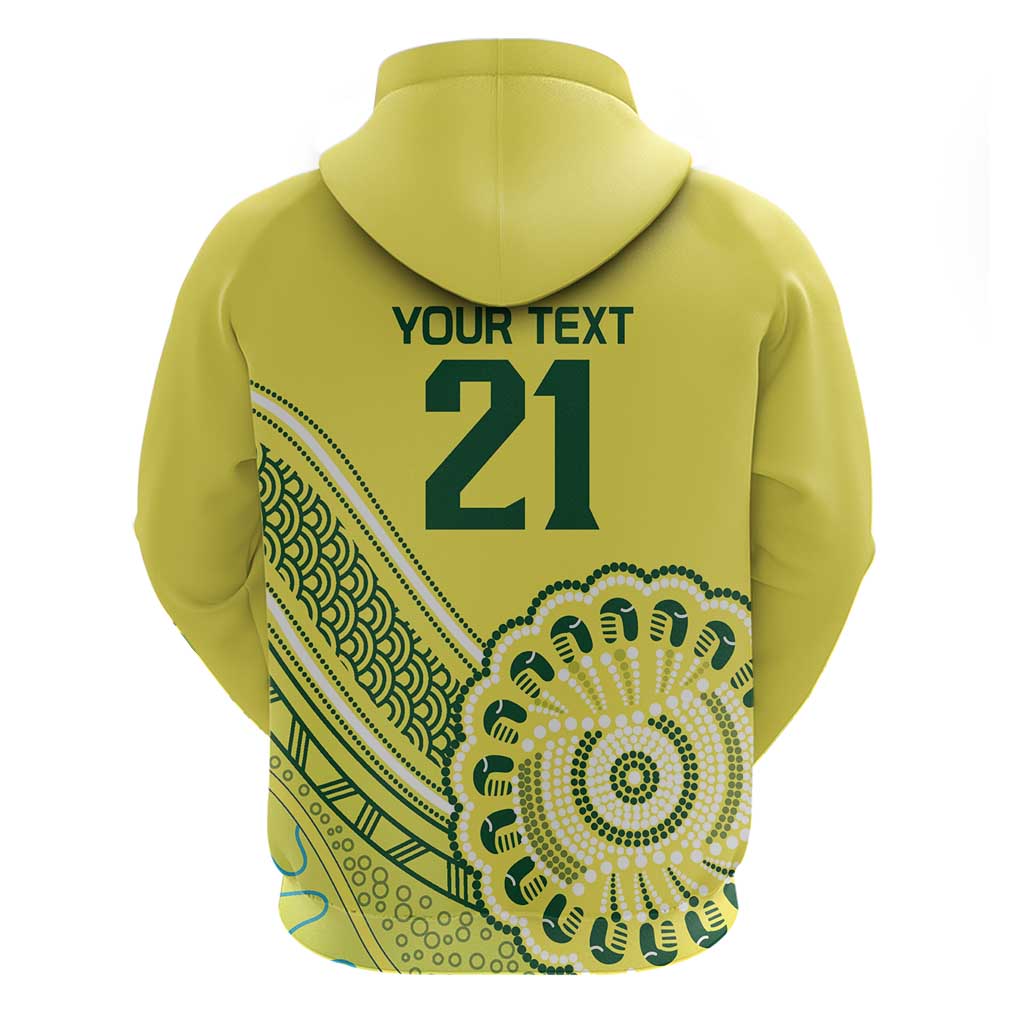 Custom Cricket Aussie Pride Hoodie Aboriginal Dot Art Cricket - Vibe Hoodie