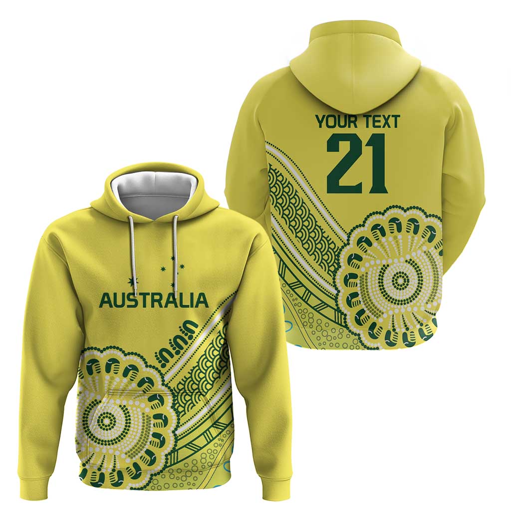 Custom Cricket Aussie Pride Hoodie Aboriginal Dot Art Cricket - Vibe Hoodie
