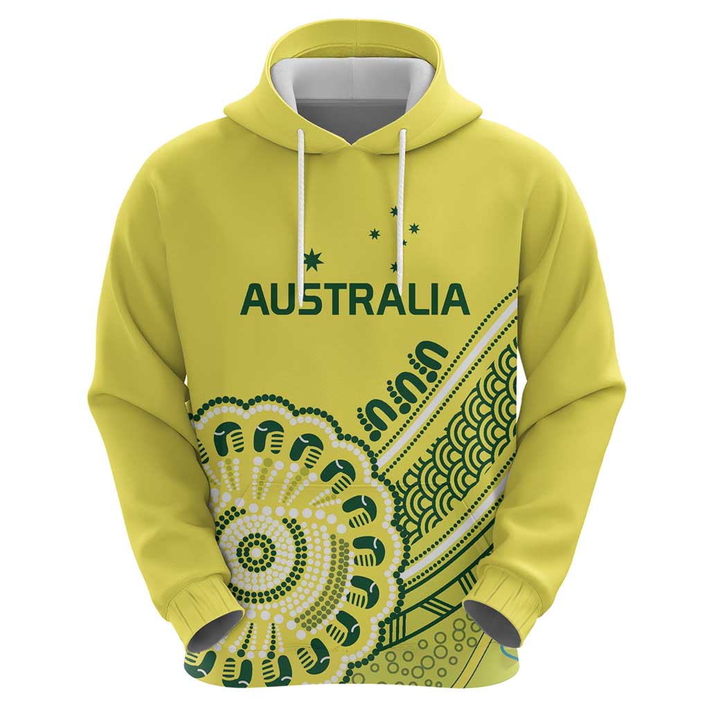 Custom Cricket Aussie Pride Hoodie Aboriginal Dot Art Cricket - Vibe Hoodie