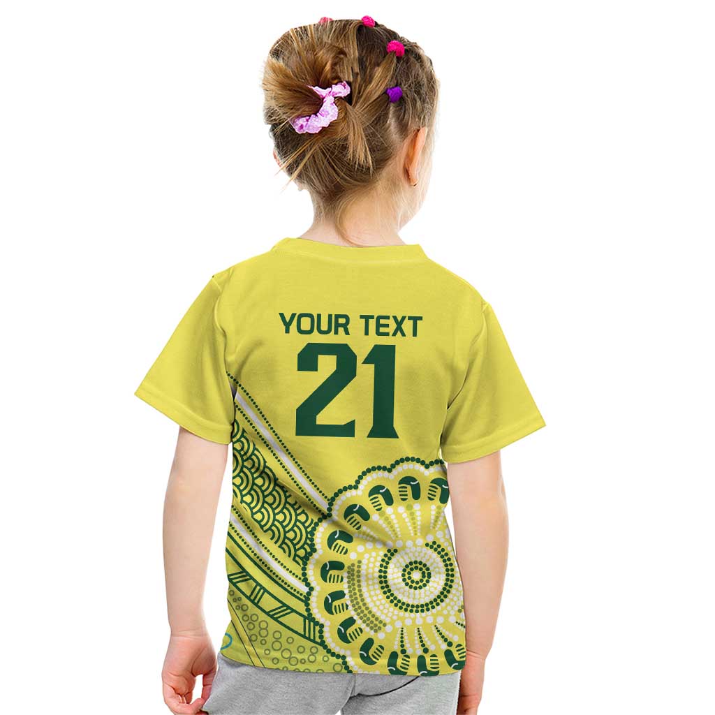 Custom Cricket Aussie Pride Kid T Shirt Aboriginal Dot Art Cricket - Vibe Hoodie