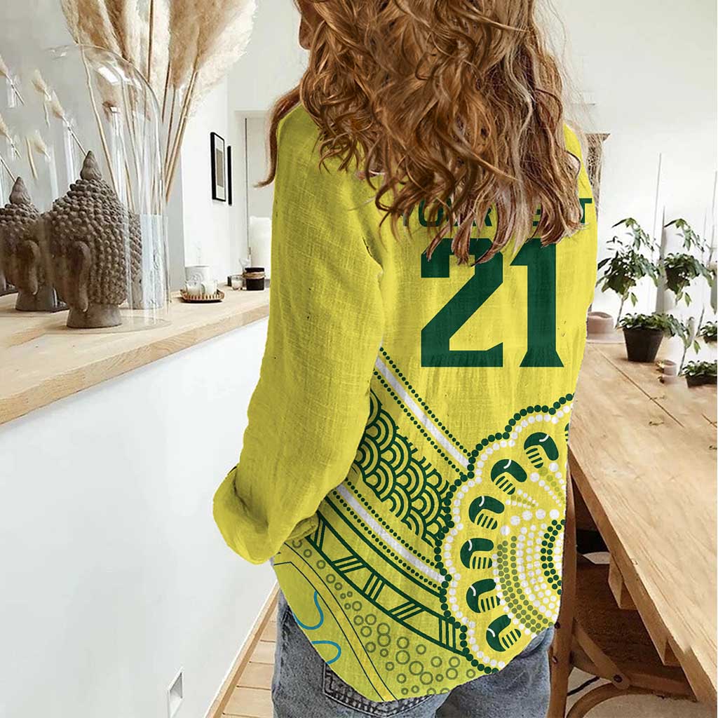 Custom Cricket Aussie Pride Women Casual Shirt Aboriginal Dot Art Cricket - Vibe Hoodie