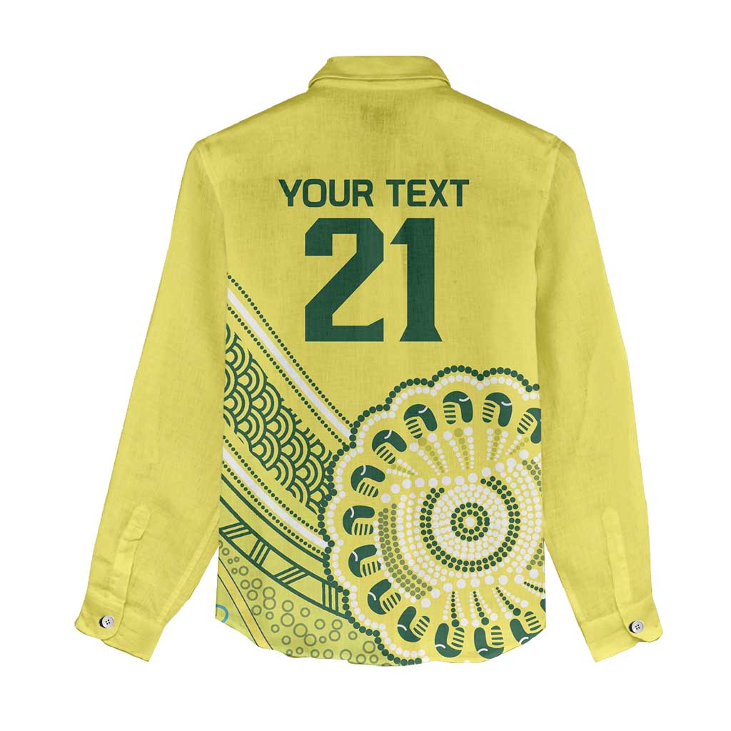Custom Cricket Aussie Pride Women Casual Shirt Aboriginal Dot Art Cricket - Vibe Hoodie