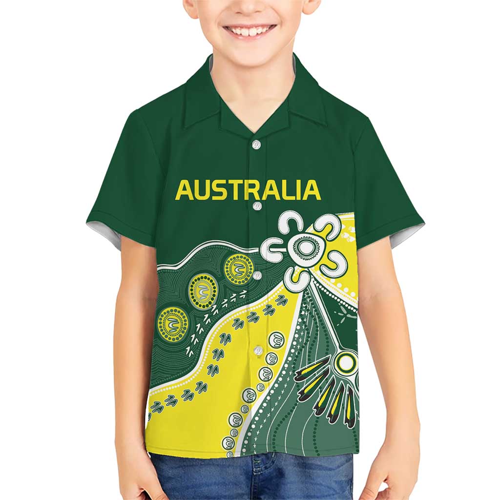 Custom Cricket Aussie Pride Kid Hawaiian Shirt Indigenous Inspired - Vibe Hoodie