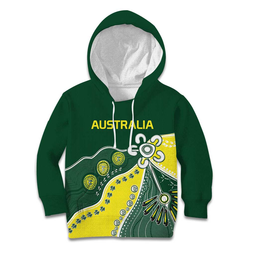 Custom Cricket Aussie Pride Kid Hoodie Indigenous Inspired - Vibe Hoodie