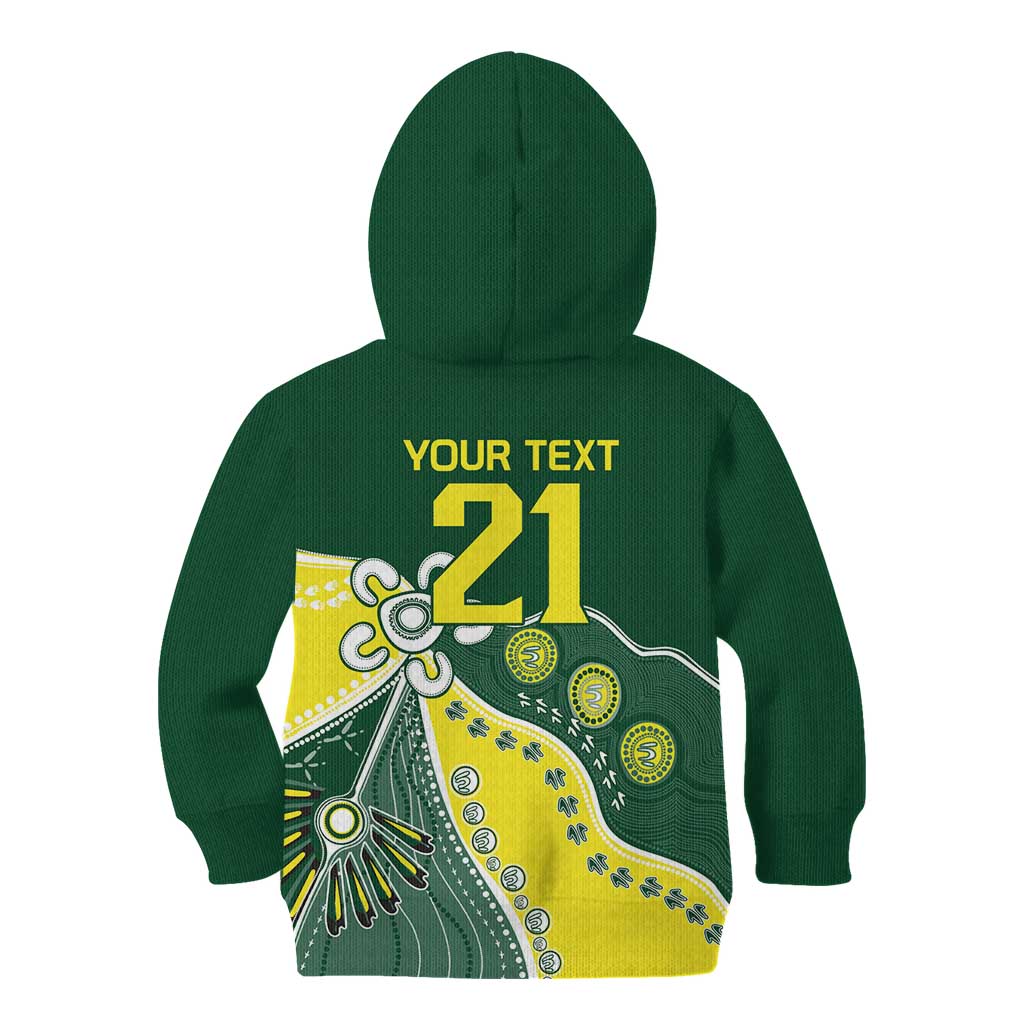 Custom Cricket Aussie Pride Kid Hoodie Indigenous Inspired - Vibe Hoodie