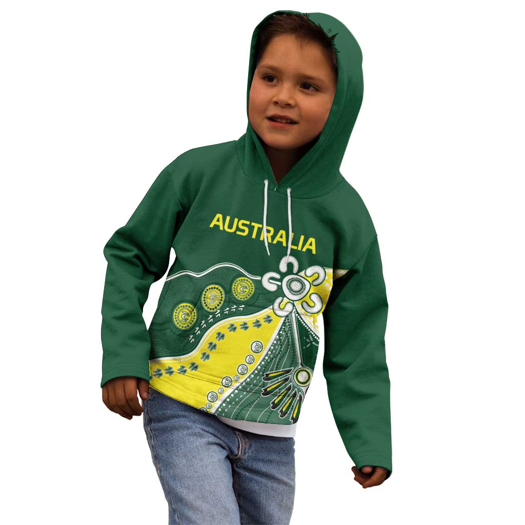 Custom Cricket Aussie Pride Kid Hoodie Indigenous Inspired - Vibe Hoodie