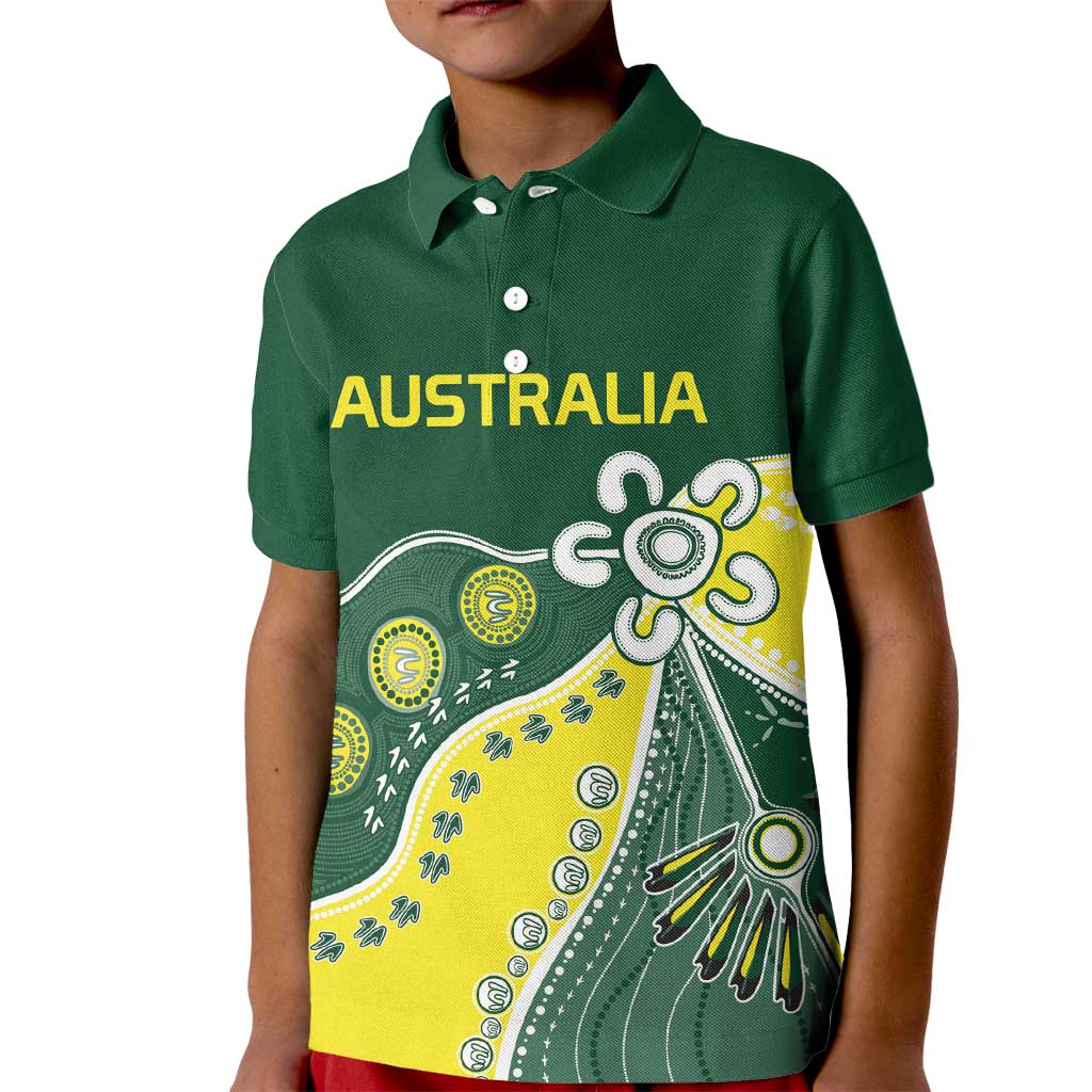 Custom Cricket Aussie Pride Kid Polo Shirt Indigenous Inspired - Vibe Hoodie