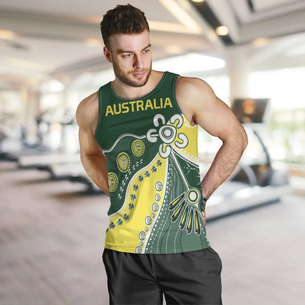 Custom Cricket Aussie Pride Men Tank Top Indigenous Inspired - Vibe Hoodie