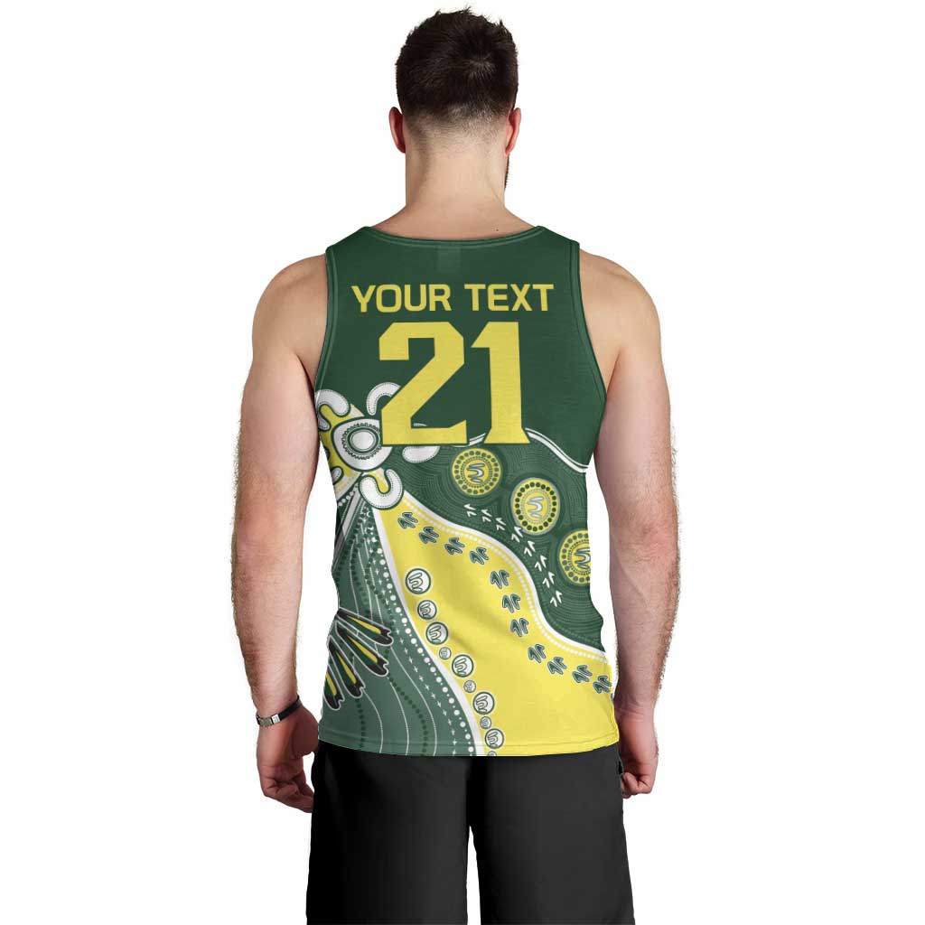 Custom Cricket Aussie Pride Men Tank Top Indigenous Inspired - Vibe Hoodie