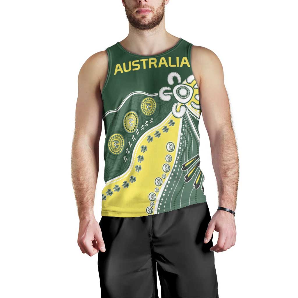 Custom Cricket Aussie Pride Men Tank Top Indigenous Inspired - Vibe Hoodie