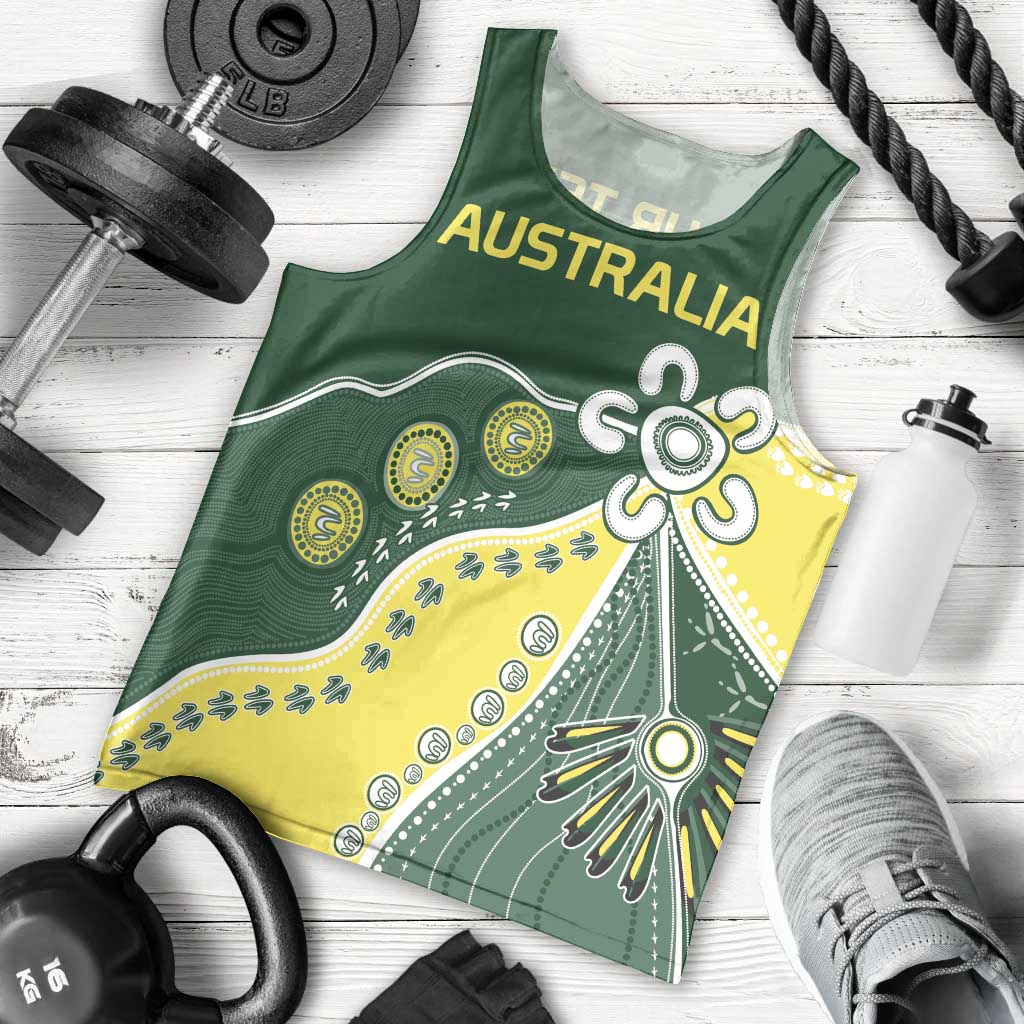 Custom Cricket Aussie Pride Men Tank Top Indigenous Inspired - Vibe Hoodie
