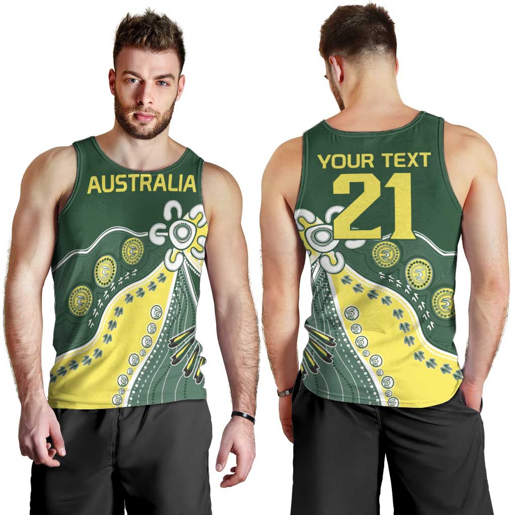 Custom Cricket Aussie Pride Men Tank Top Indigenous Inspired - Vibe Hoodie