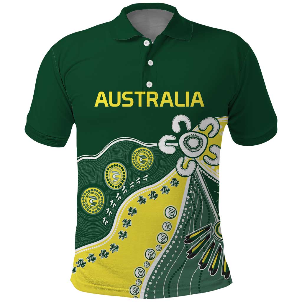 Custom Cricket Aussie Pride Polo Shirt Indigenous Inspired - Vibe Hoodie