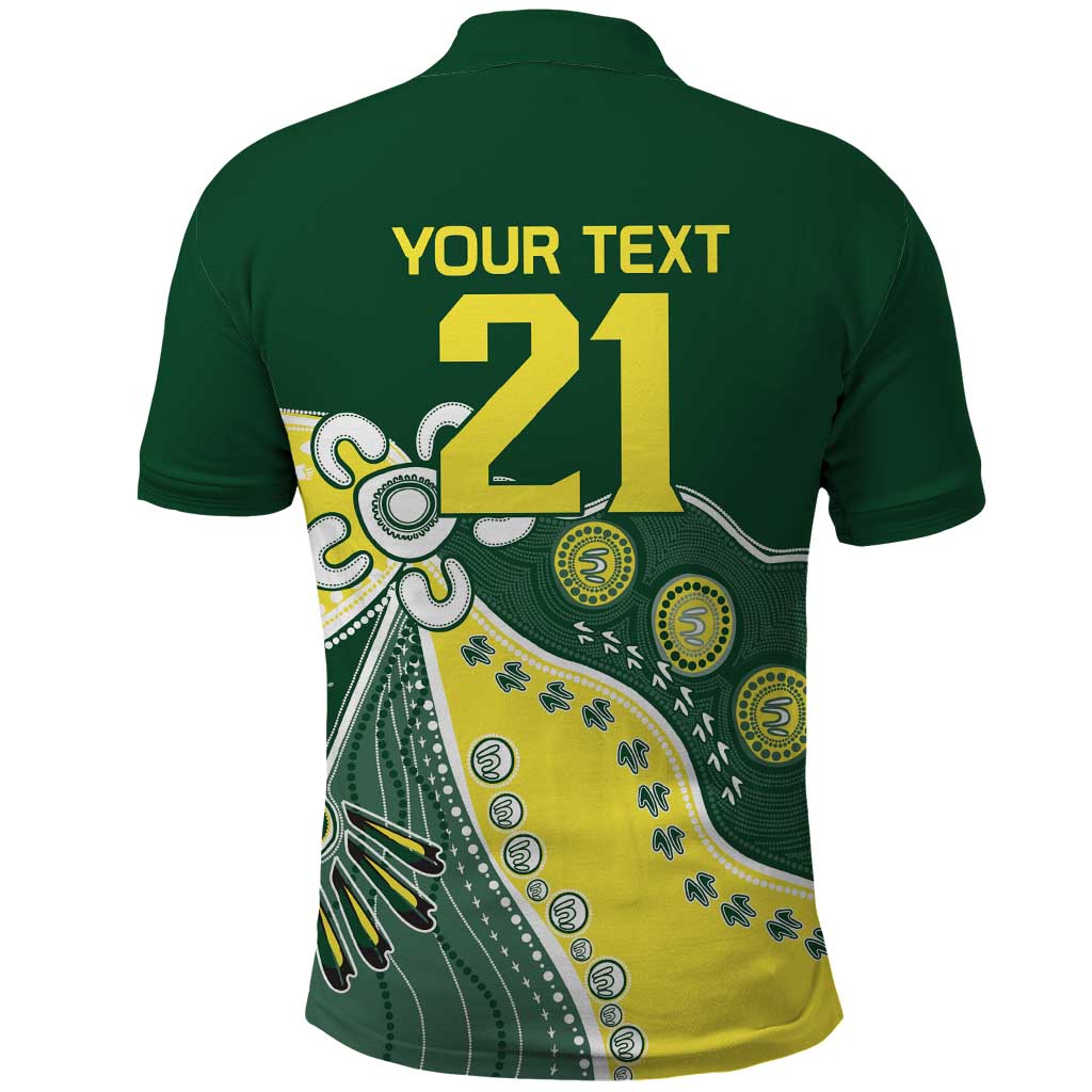 Custom Cricket Aussie Pride Polo Shirt Indigenous Inspired - Vibe Hoodie