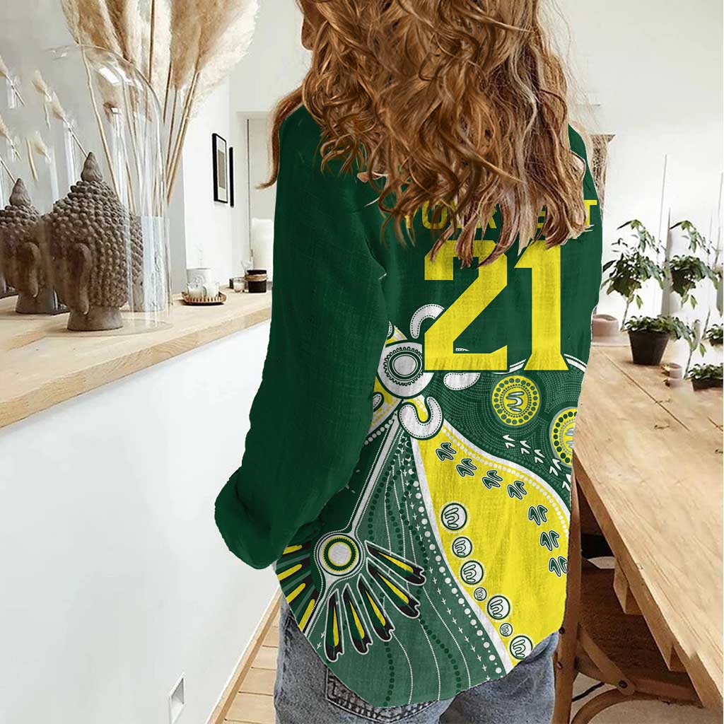 Custom Cricket Aussie Pride Women Casual Shirt Indigenous Inspired - Vibe Hoodie