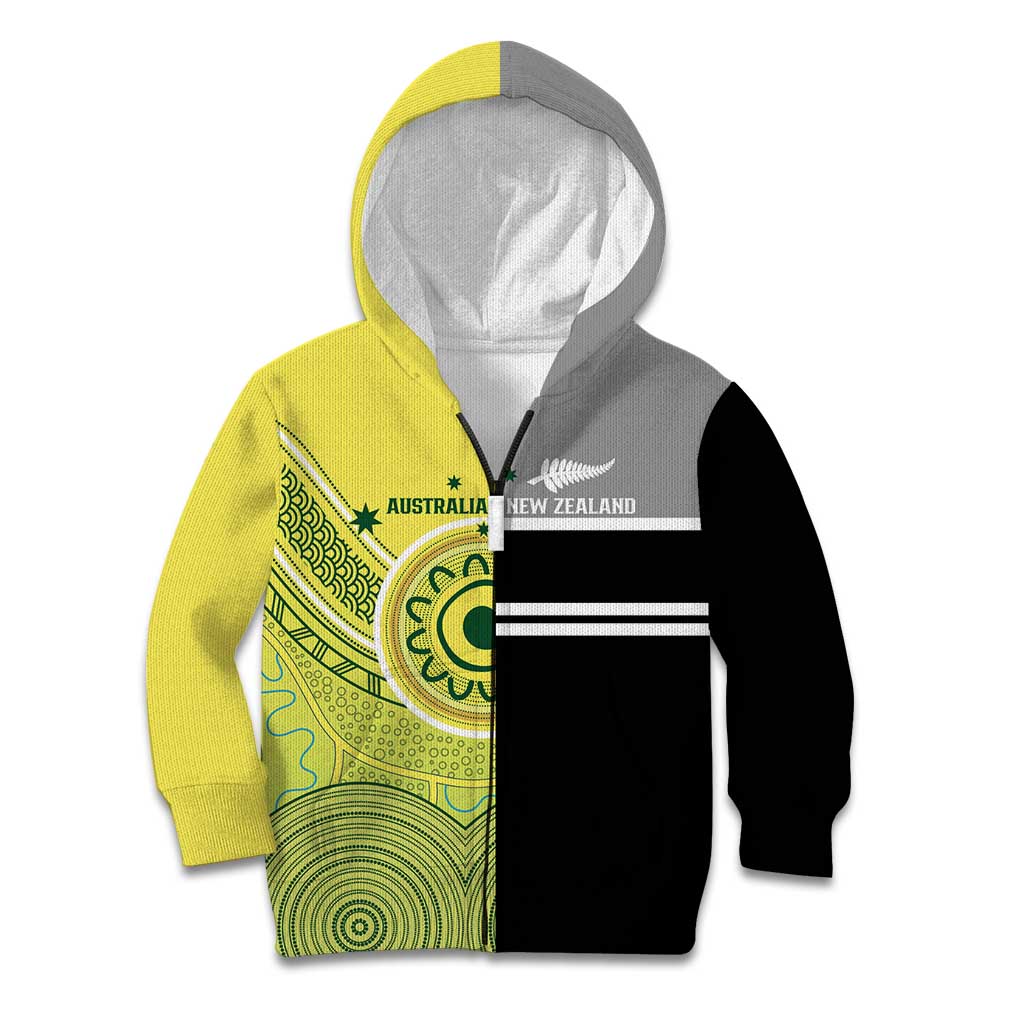 Custom Cricket AUNZ Spirit Kid Hoodie Aussie New Zealand Retro Edition - Vibe Hoodie