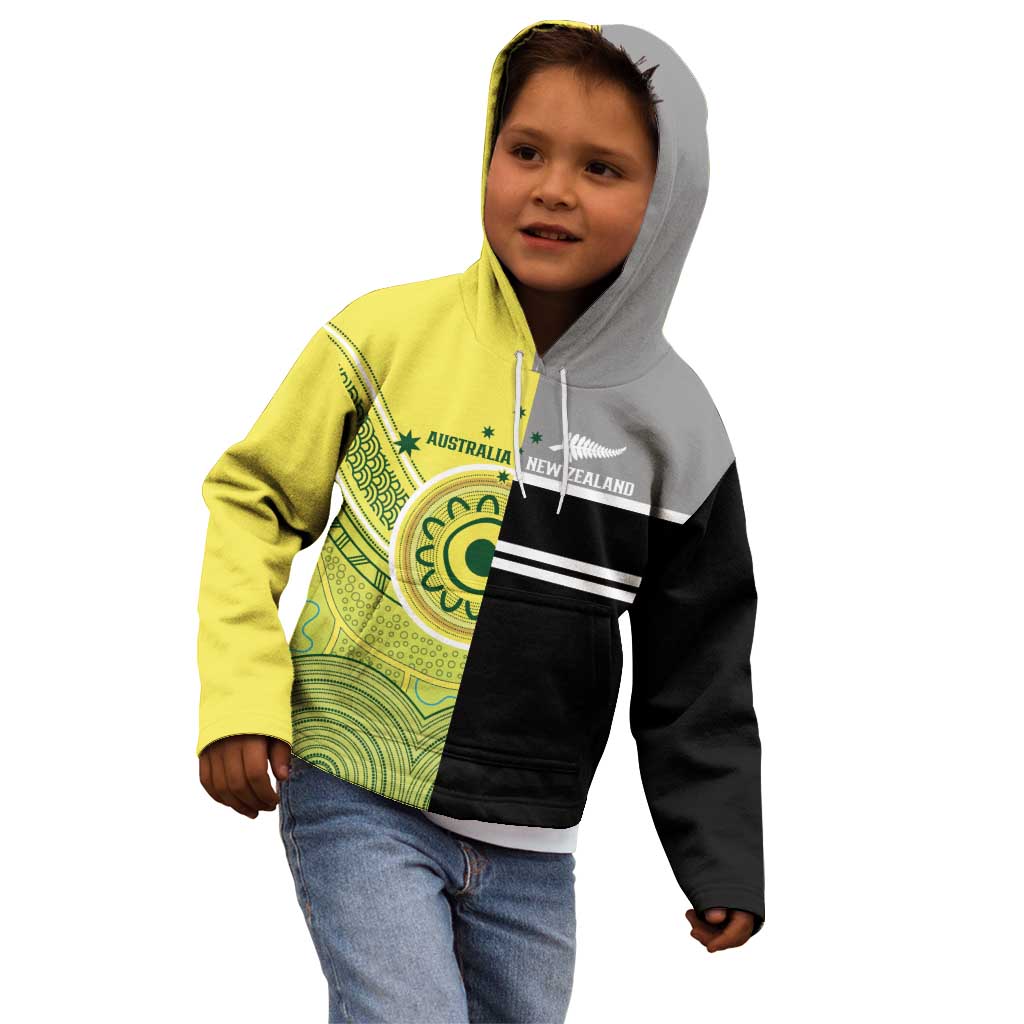 Custom Cricket AUNZ Spirit Kid Hoodie Aussie New Zealand Retro Edition - Vibe Hoodie