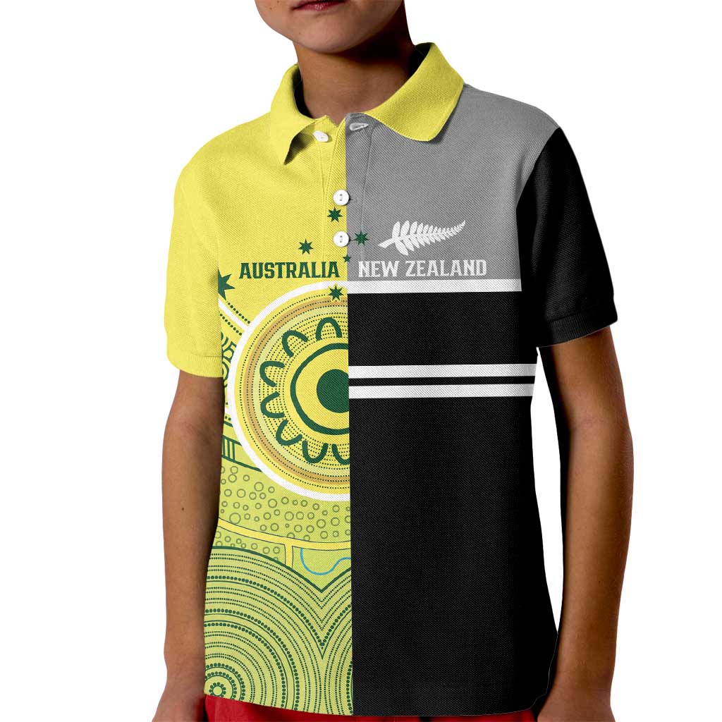 Custom Cricket AUNZ Spirit Kid Polo Shirt Aussie New Zealand Retro Edition - Vibe Hoodie
