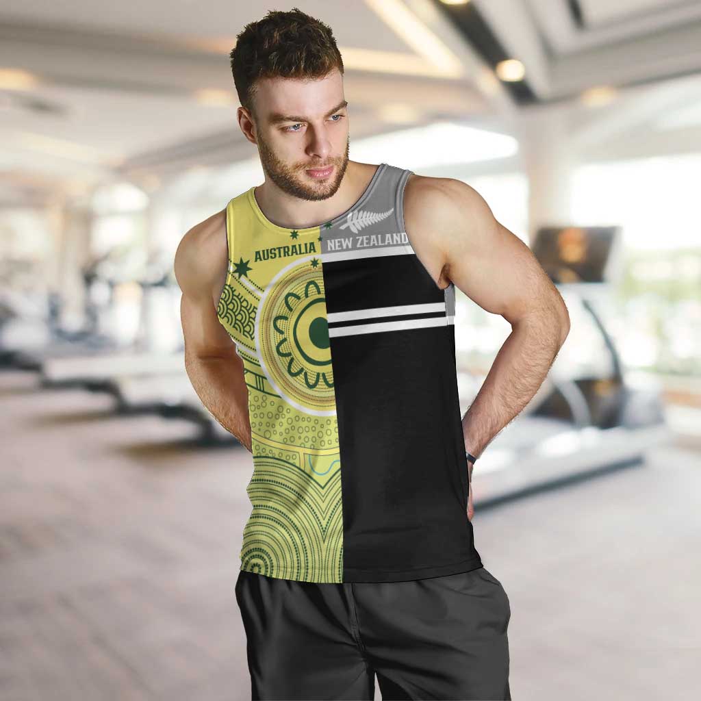 Custom Cricket AUNZ Spirit Men Tank Top Aussie New Zealand Retro Edition - Vibe Hoodie