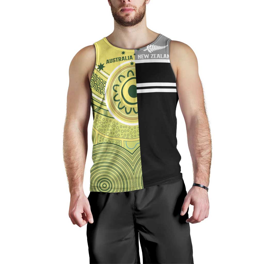 Custom Cricket AUNZ Spirit Men Tank Top Aussie New Zealand Retro Edition - Vibe Hoodie