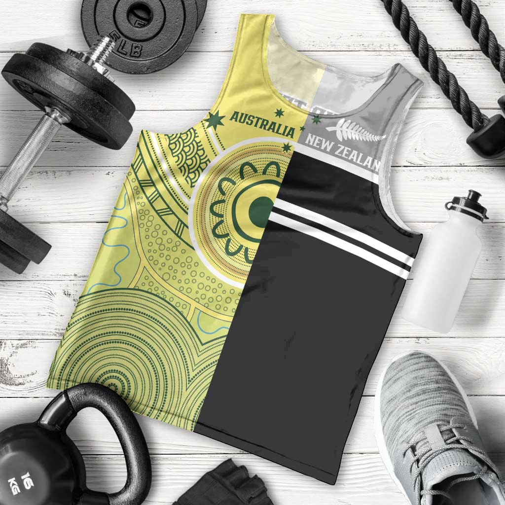 Custom Cricket AUNZ Spirit Men Tank Top Aussie New Zealand Retro Edition - Vibe Hoodie