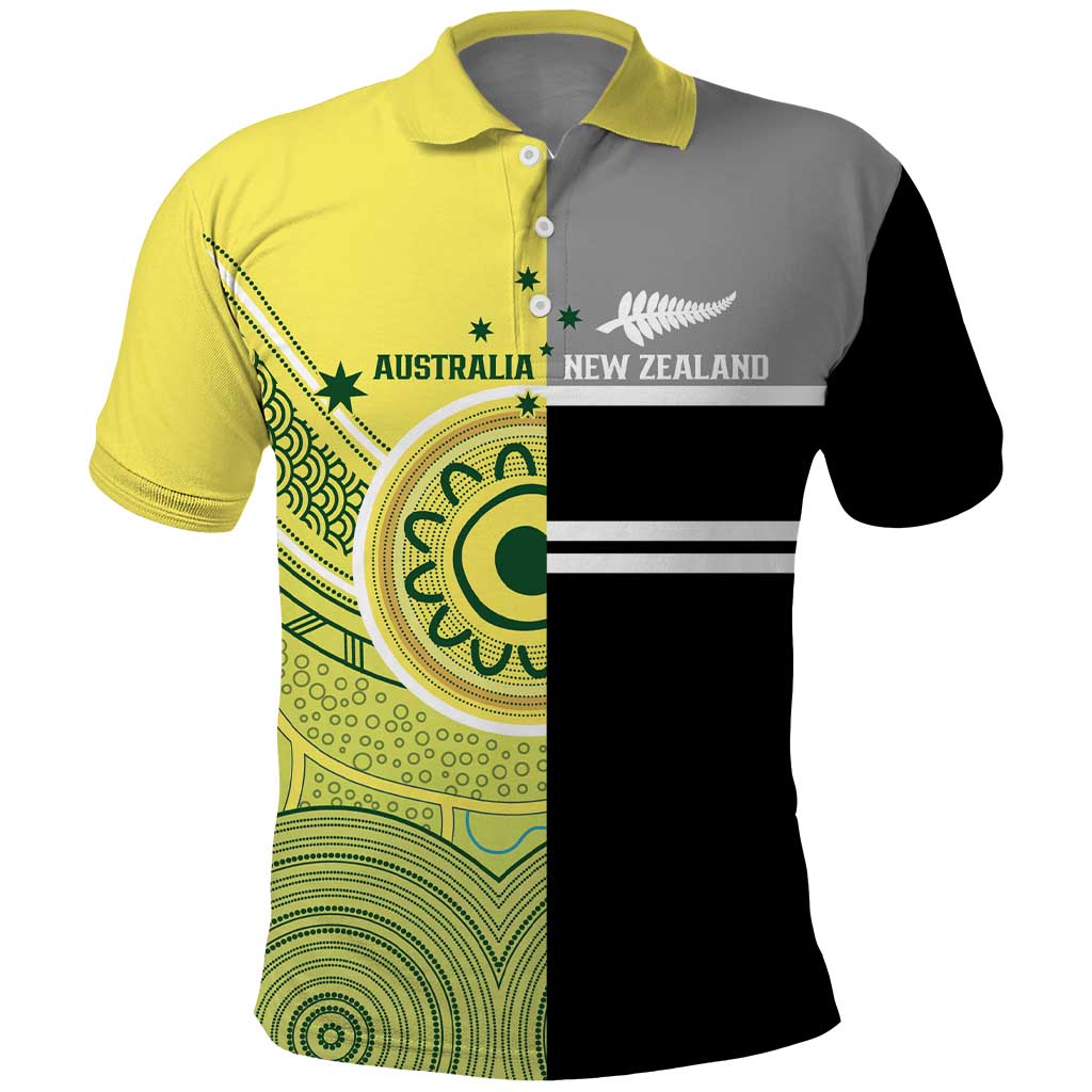 Custom Cricket AUNZ Spirit Polo Shirt Aussie New Zealand Retro Edition - Vibe Hoodie