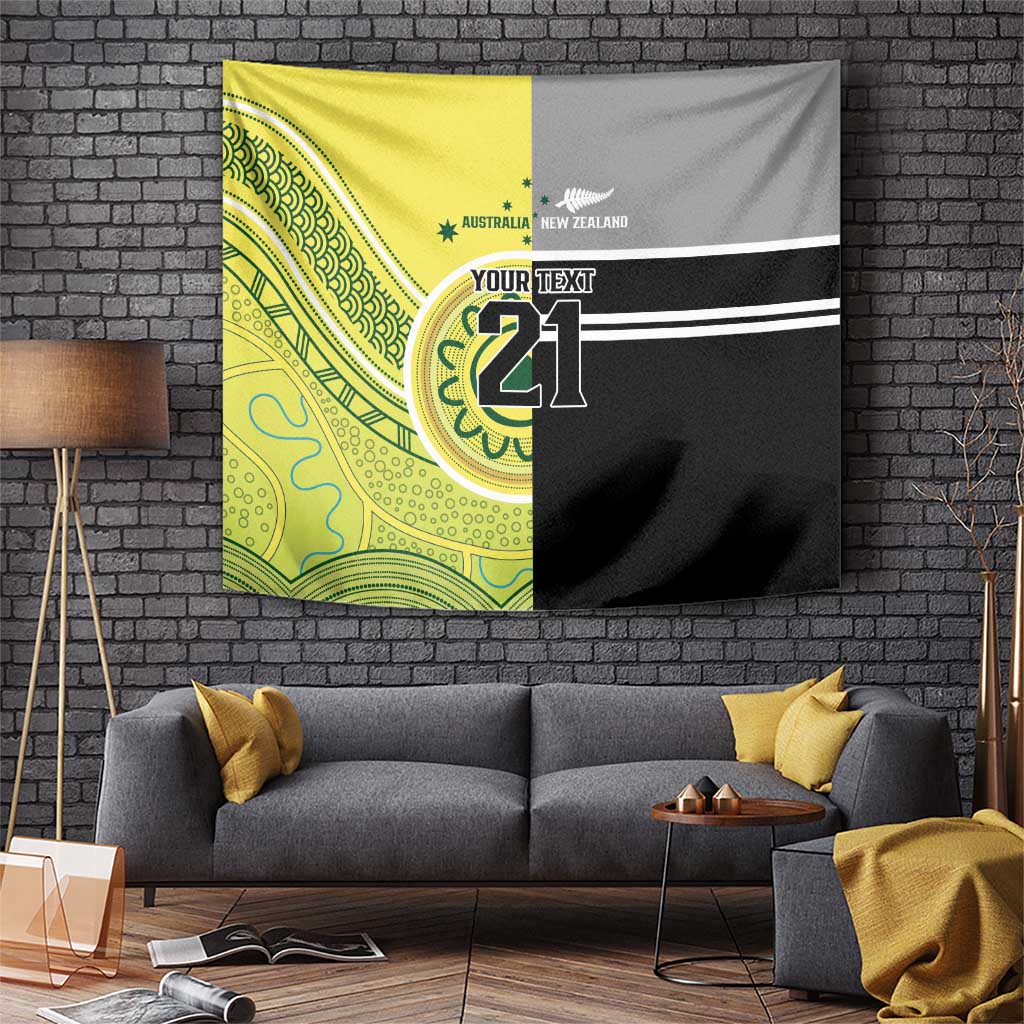 Custom Cricket AUNZ Spirit Tapestry Aussie New Zealand Retro Edition - Vibe Hoodie