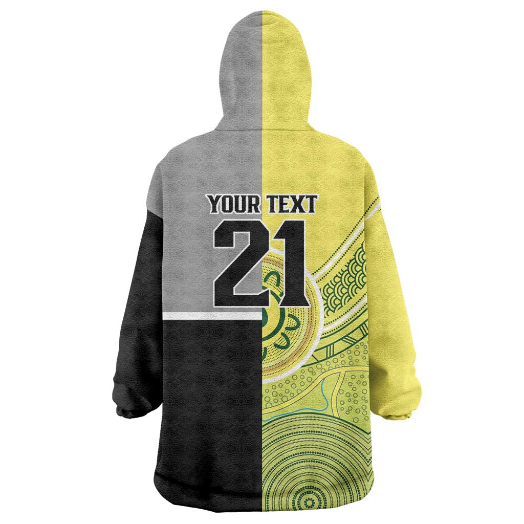 Custom Cricket AUNZ Spirit Wearable Blanket Hoodie Aussie New Zealand Retro Edition - Vibe Hoodie
