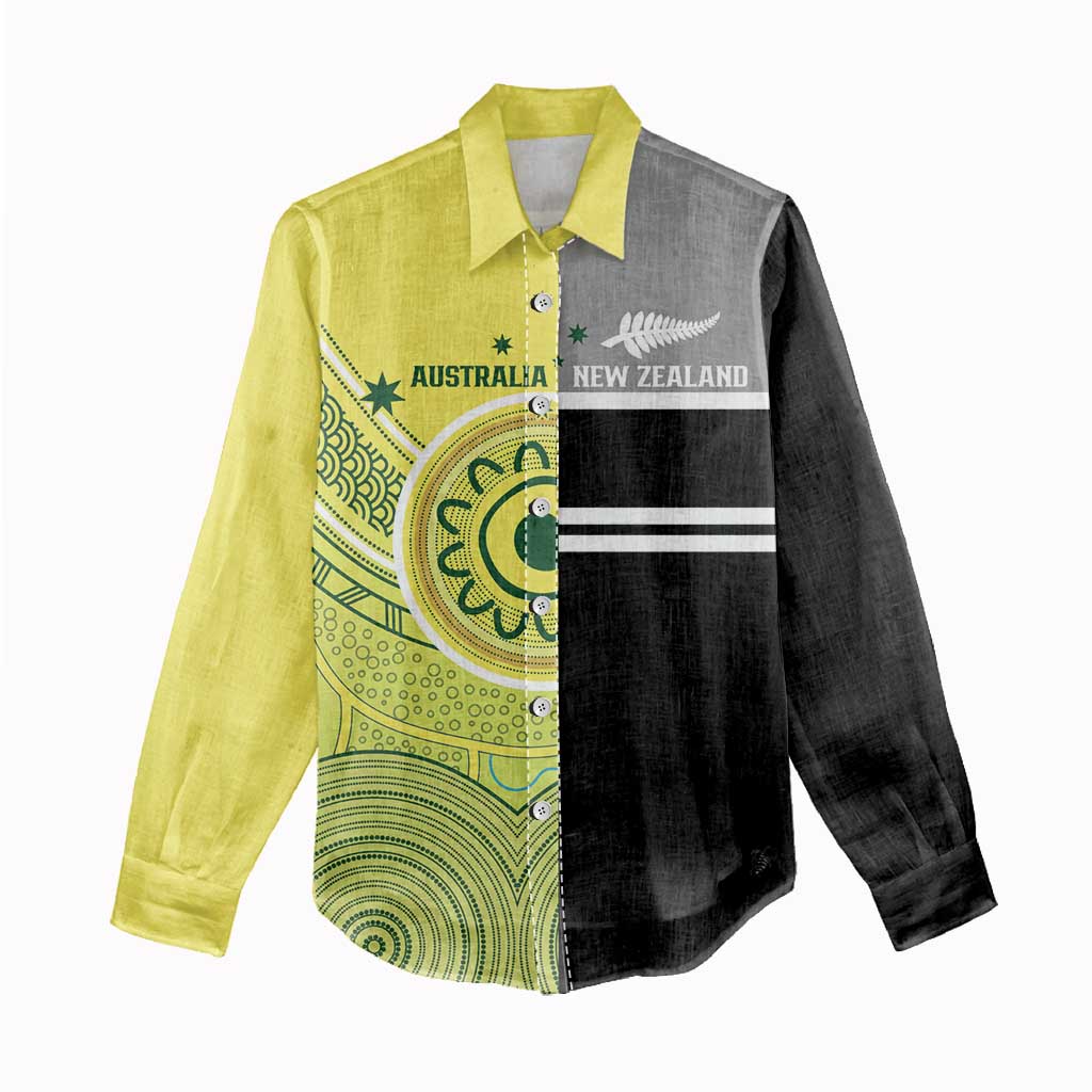 Custom Cricket AUNZ Spirit Women Casual Shirt Aussie New Zealand Retro Edition - Vibe Hoodie