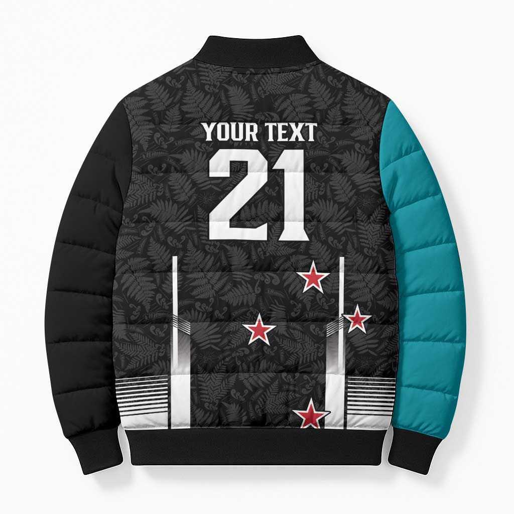 Custom NZ Cricket Pride Bomber Puffer Jacket Silver Fern Fan Supporter Apparel - Vibe Hoodie