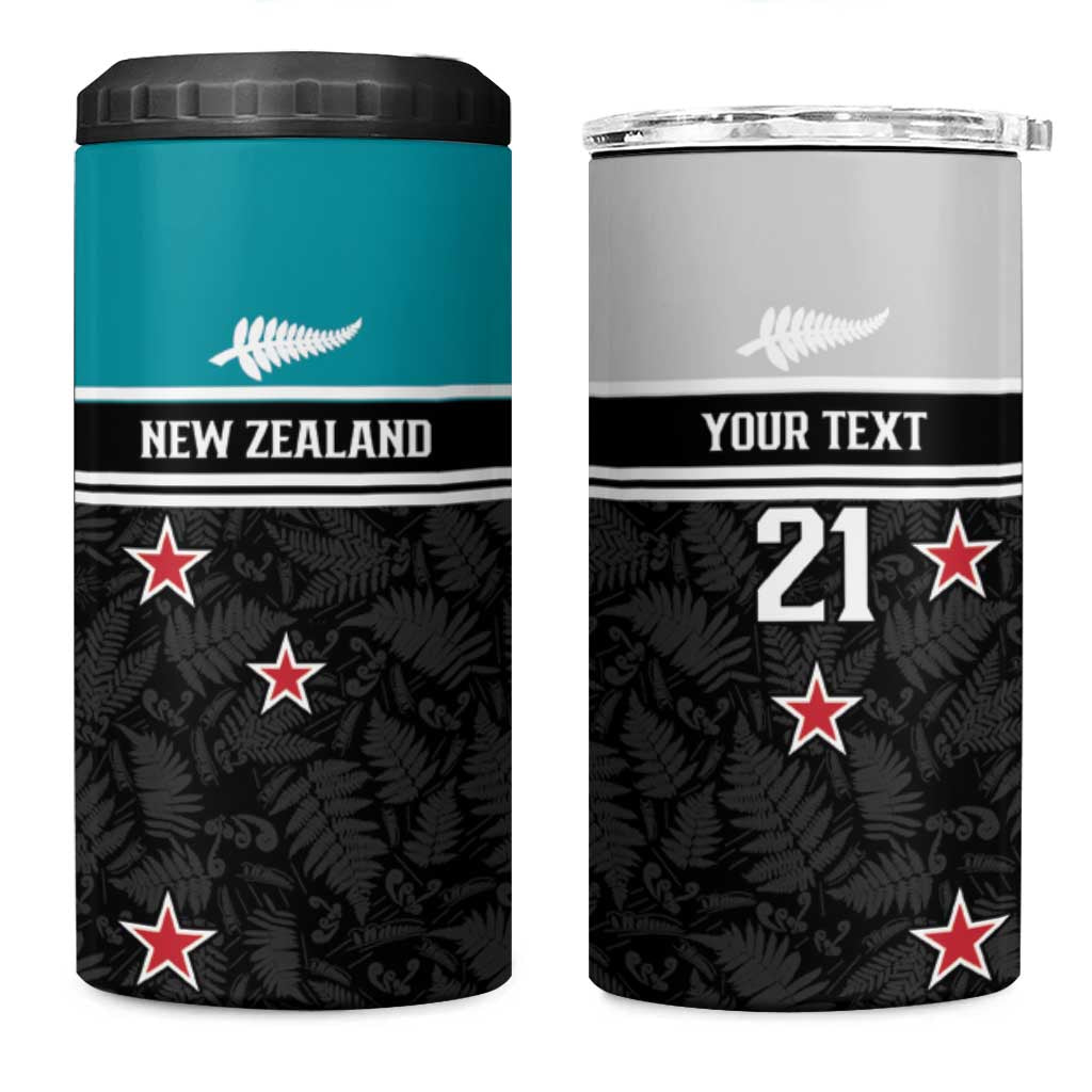Custom NZ Cricket Pride 4 in 1 Can Cooler Tumbler Silver Fern Fan Supporter Apparel - Vibe Hoodie