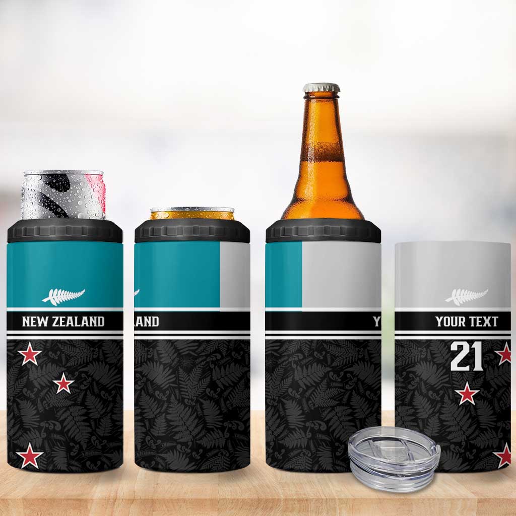 Custom NZ Cricket Pride 4 in 1 Can Cooler Tumbler Silver Fern Fan Supporter Apparel - Vibe Hoodie