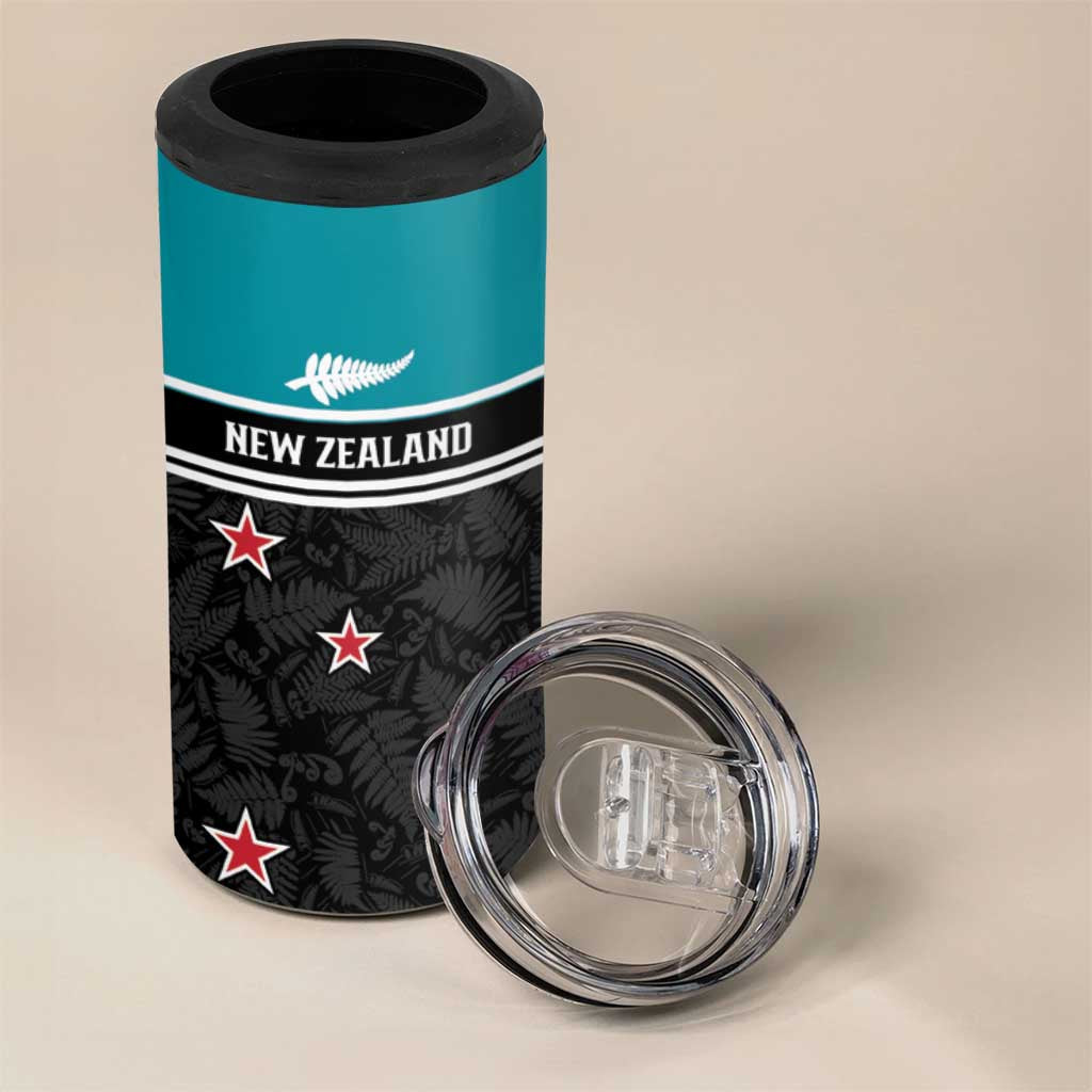 Custom NZ Cricket Pride 4 in 1 Can Cooler Tumbler Silver Fern Fan Supporter Apparel - Vibe Hoodie