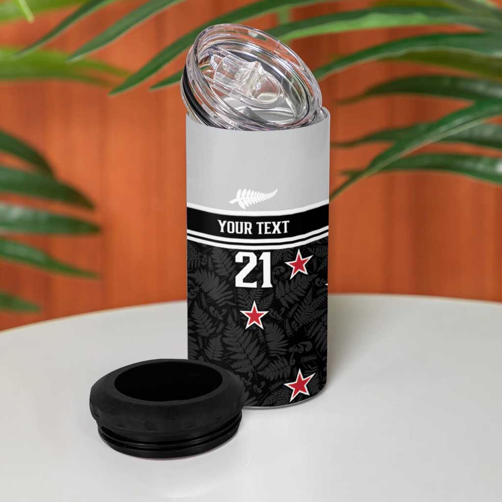 Custom NZ Cricket Pride 4 in 1 Can Cooler Tumbler Silver Fern Fan Supporter Apparel - Vibe Hoodie