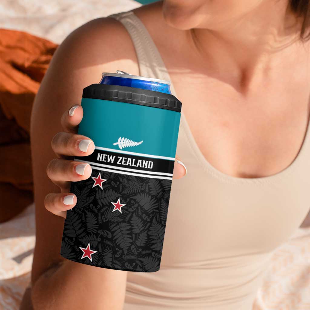 Custom NZ Cricket Pride 4 in 1 Can Cooler Tumbler Silver Fern Fan Supporter Apparel - Vibe Hoodie