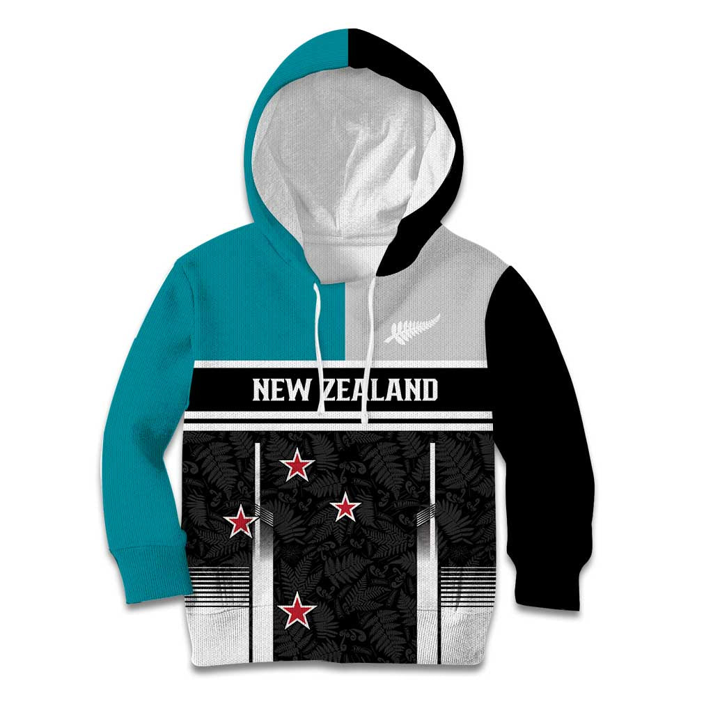 Custom NZ Cricket Pride Kid Hoodie Silver Fern Fan Supporter Apparel - Vibe Hoodie