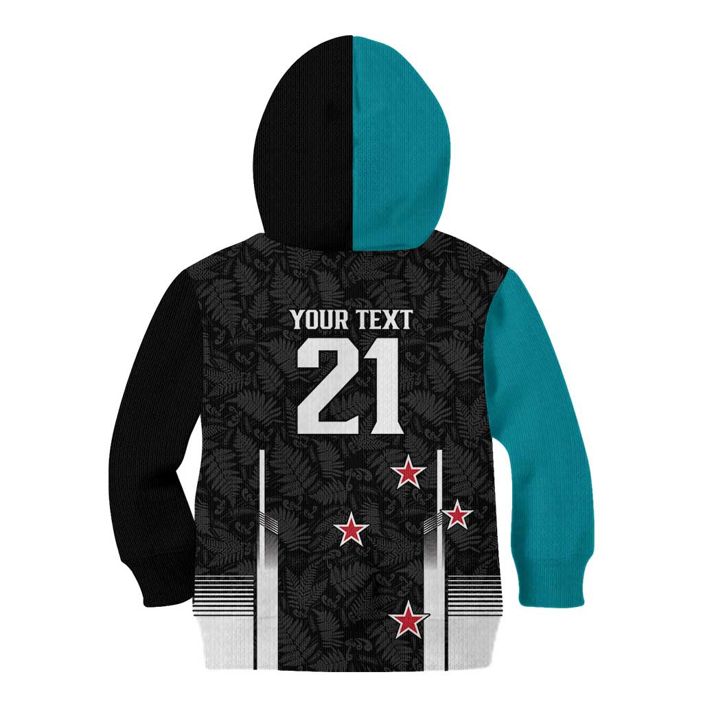 Custom NZ Cricket Pride Kid Hoodie Silver Fern Fan Supporter Apparel - Vibe Hoodie