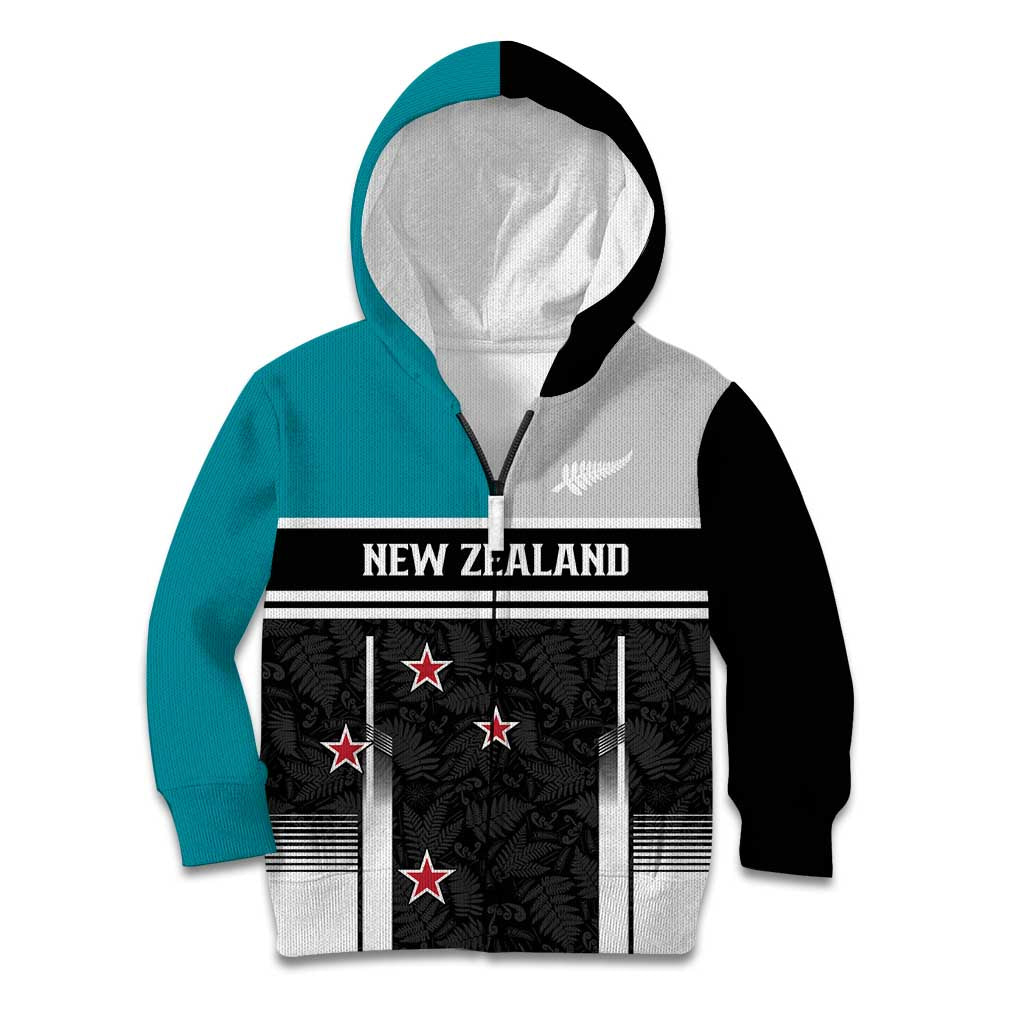 Custom NZ Cricket Pride Kid Hoodie Silver Fern Fan Supporter Apparel - Vibe Hoodie