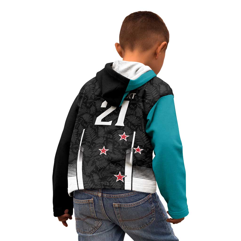 Custom NZ Cricket Pride Kid Hoodie Silver Fern Fan Supporter Apparel - Vibe Hoodie