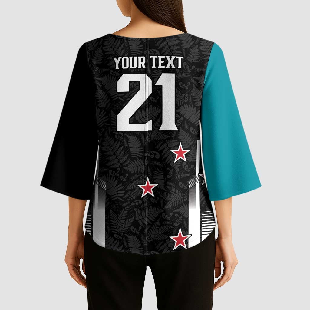 Custom NZ Cricket Pride Kimono Sleeve Blouse Silver Fern Fan Supporter Apparel - Vibe Hoodie