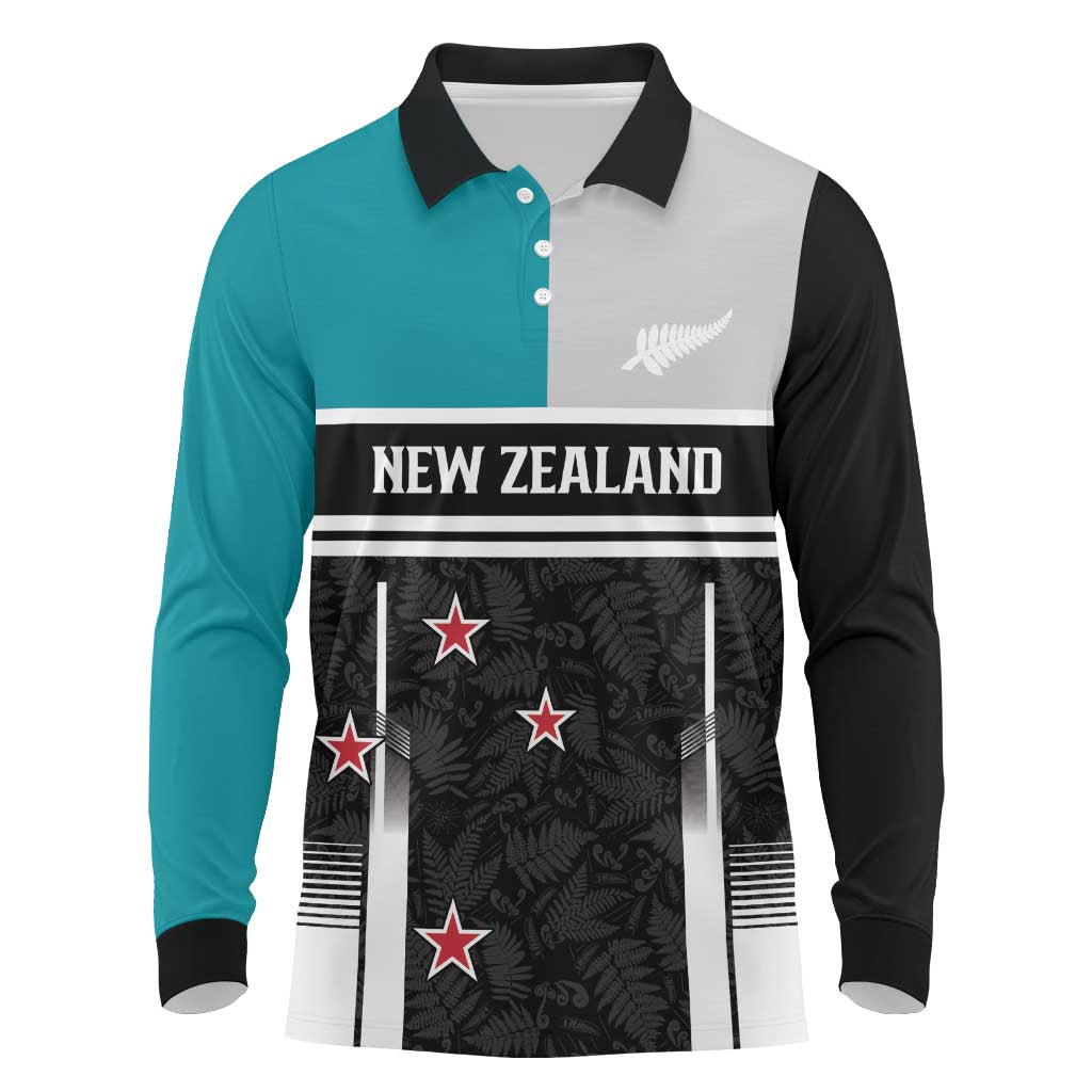 Custom NZ Cricket Pride Long Sleeve Polo Shirt Silver Fern Fan Supporter Apparel - Vibe Hoodie