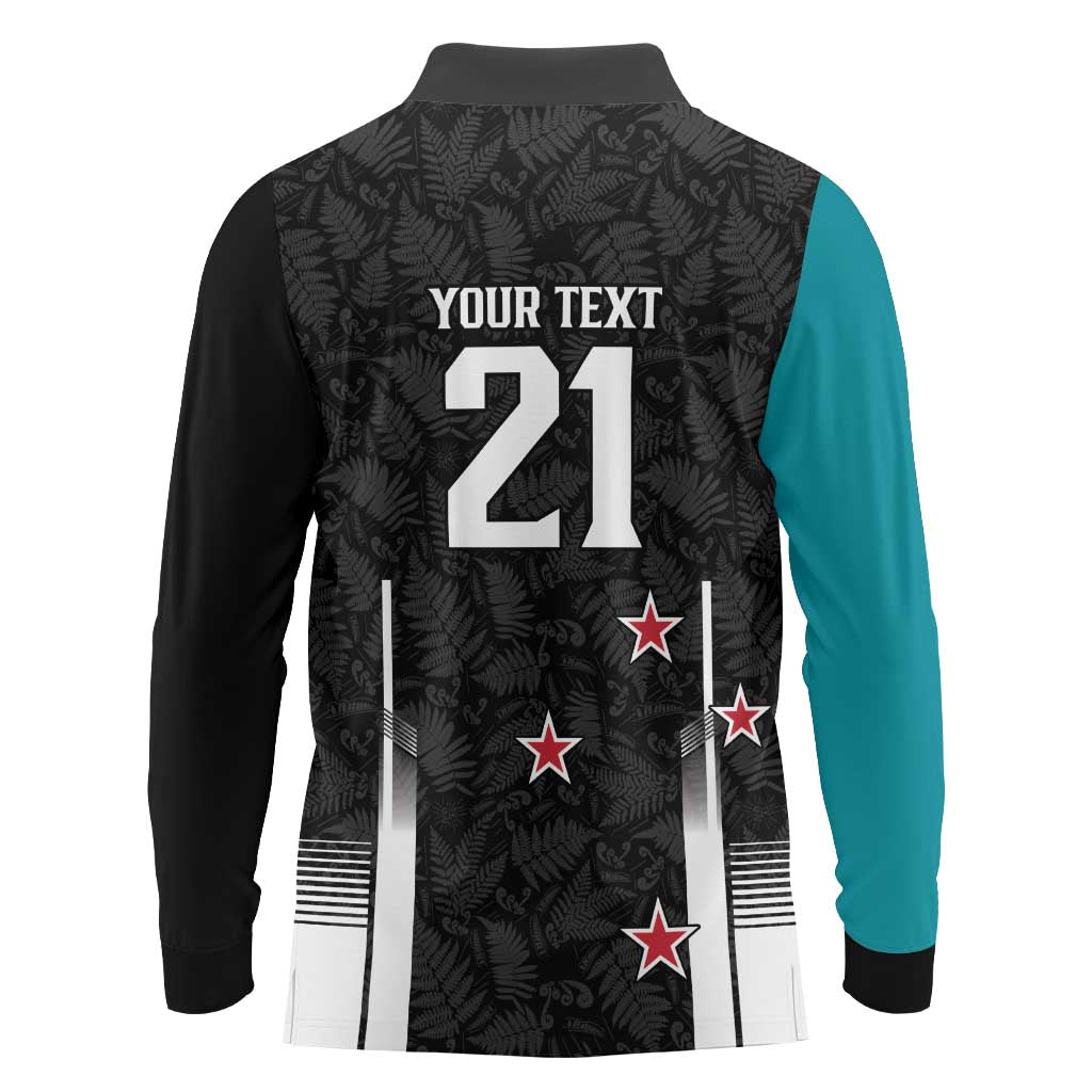 Custom NZ Cricket Pride Long Sleeve Polo Shirt Silver Fern Fan Supporter Apparel - Vibe Hoodie