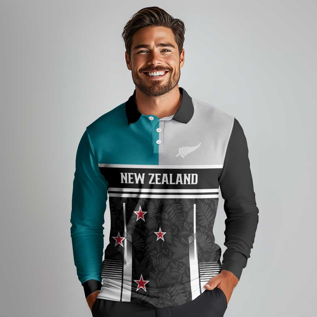Custom NZ Cricket Pride Long Sleeve Polo Shirt Silver Fern Fan Supporter Apparel - Vibe Hoodie