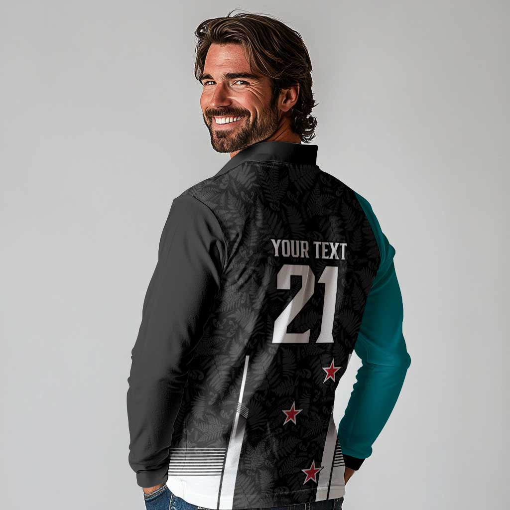 Custom NZ Cricket Pride Long Sleeve Polo Shirt Silver Fern Fan Supporter Apparel - Vibe Hoodie