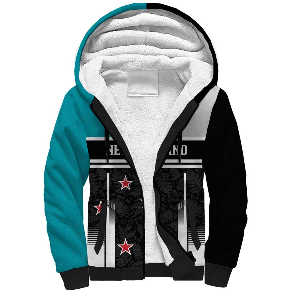 Custom NZ Cricket Pride Sherpa Hoodie Silver Fern Fan Supporter Apparel - Vibe Hoodie