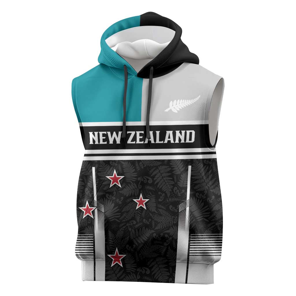 Custom NZ Cricket Pride Sleeveless Hoodie Silver Fern Fan Supporter Apparel - Vibe Hoodie