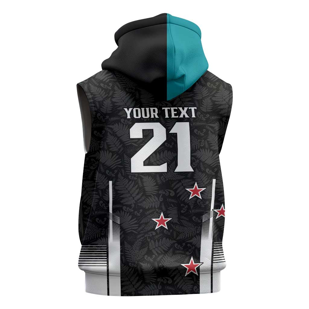 Custom NZ Cricket Pride Sleeveless Hoodie Silver Fern Fan Supporter Apparel - Vibe Hoodie